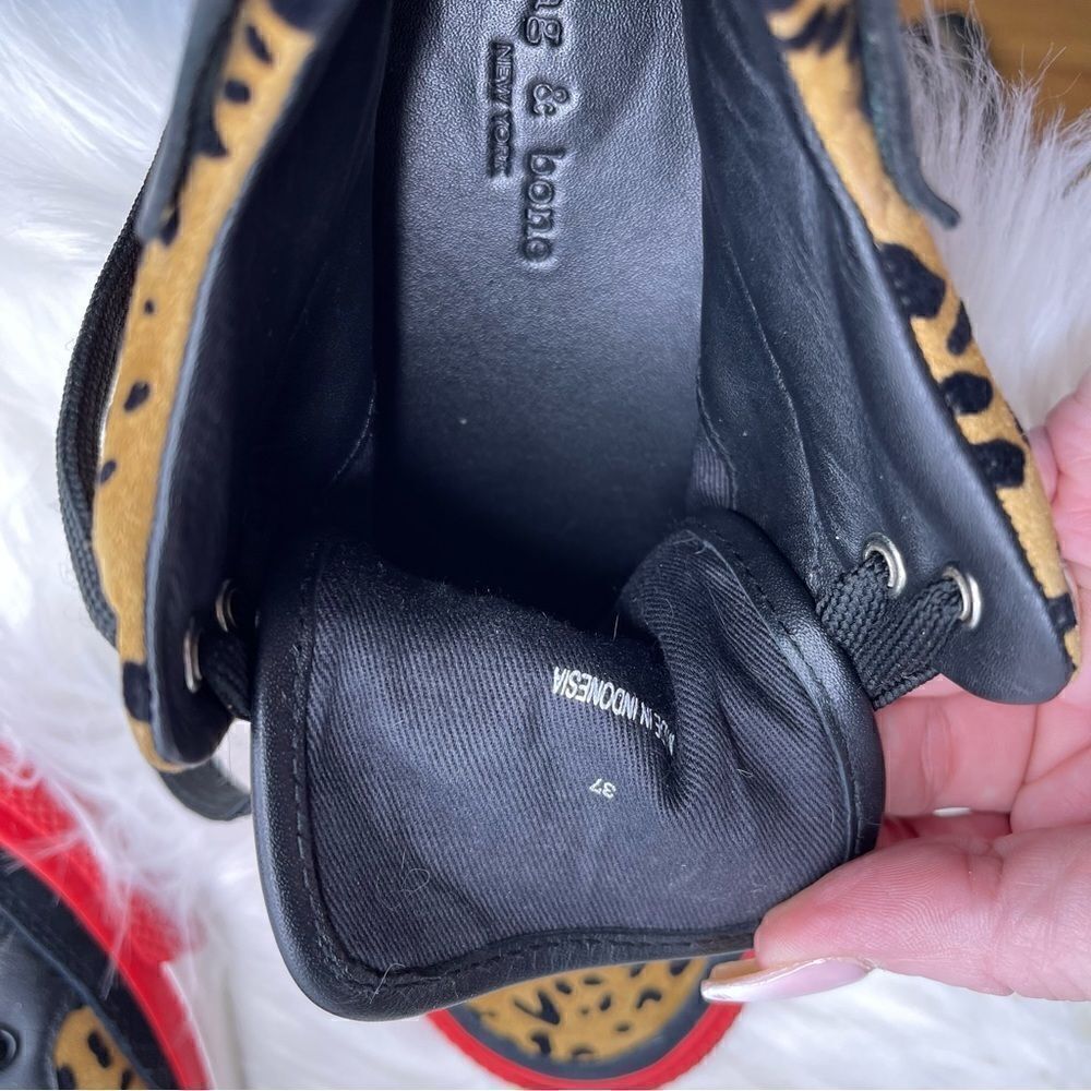 Rag & Bone Army High Top Tan Cheetah Suede Sneake… - image 4